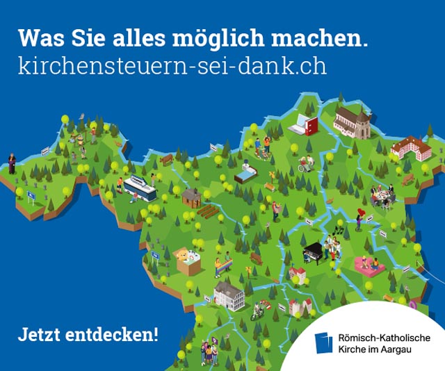 Kampagne «Kirchensteuer sei Dank». Foto: zVg